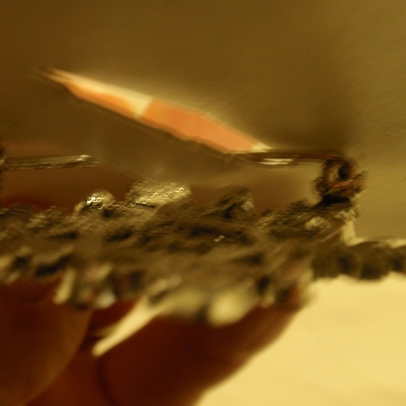 Trifari Snowflake Brooch with blue & green stones - Picture 5 of 7